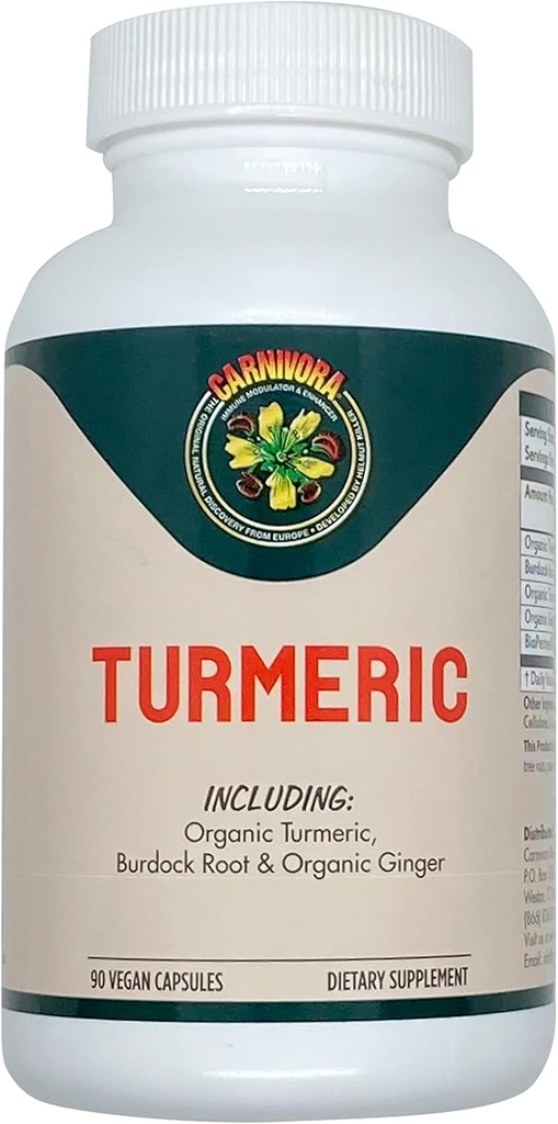 Carnivora Turmeric – 관절 및 소화 건강 지원 (90 Vegan 캡슐)