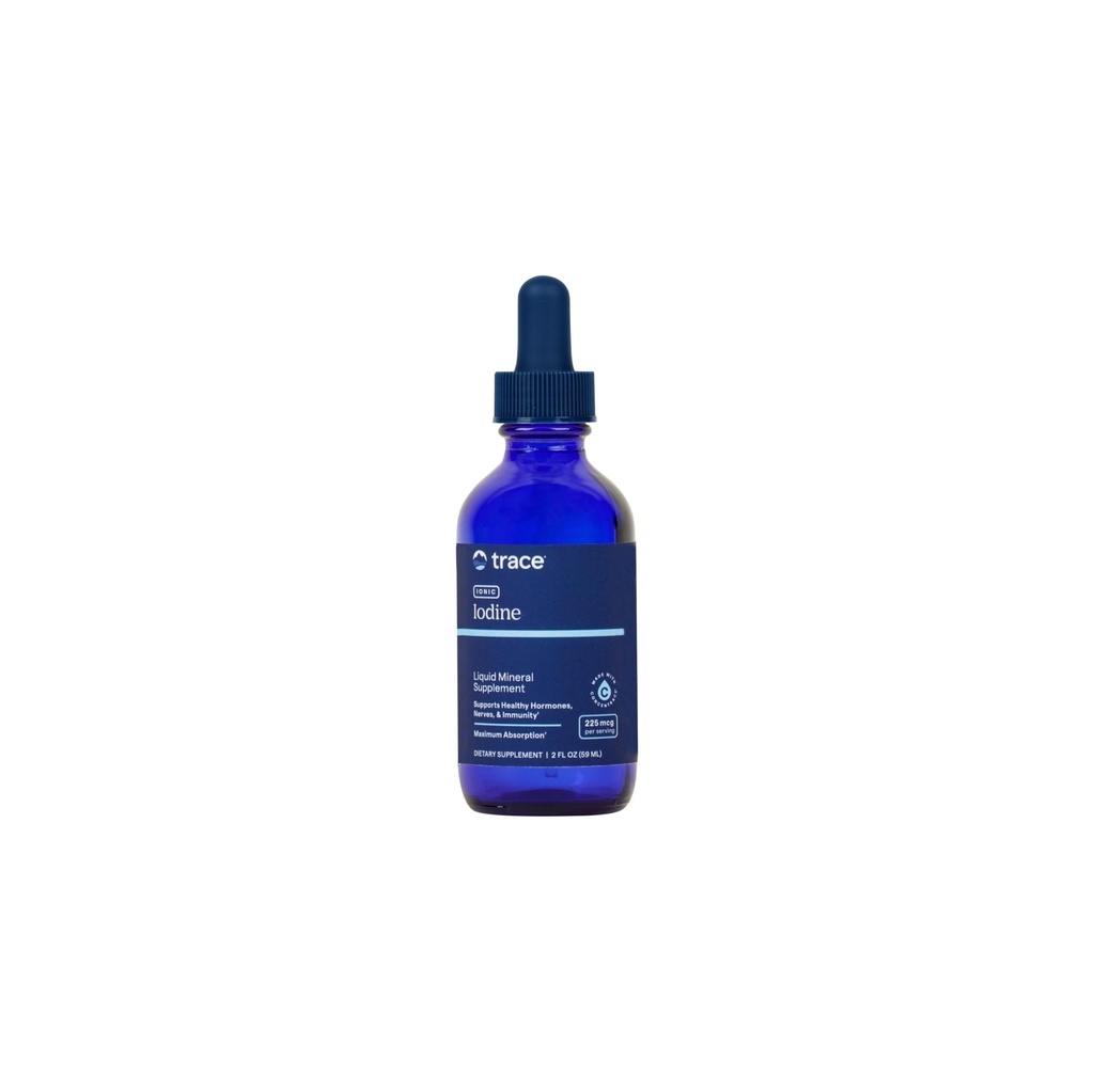 Trace Minerals Ionic Iodine 225 mcg - Immune System & Thyroid Health를 지원하는 젤 보충교재 - 마그네슘을 가진 Iodine 하락 - 건강한 신경 체계 - 2개 fl oz (295의 서빙)를 지원합니다