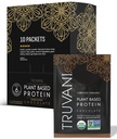 Truvani Vegan Pea Protein Powder | 초콜렛 | 20g 유기농 플랜트별 단백질 | 싱글 서빙 여행용 소포 | 10 인분 | Keto | 글루텐 & 낙농 무료 | 저탄소 | 추가 설탕 없음