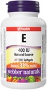 Webber Naturals 비타민 E 천연 소스 Softgel, 400 IU-120 Softgels