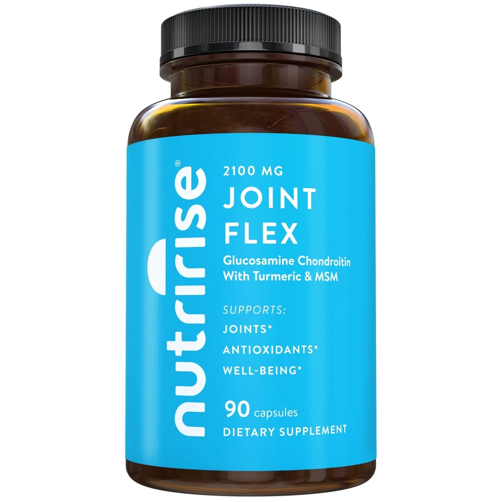 황체 Curcumin 2100mg를 가진 NutriRise Glucosamine Chondroitin Quercetin & MSM는 Boswellia & Bromelain, 글루텐 자유로운, 비 GMO, 90 조사를 가진 여자 & 남자를 위한 합동 지원 보충교재를 강화합니다