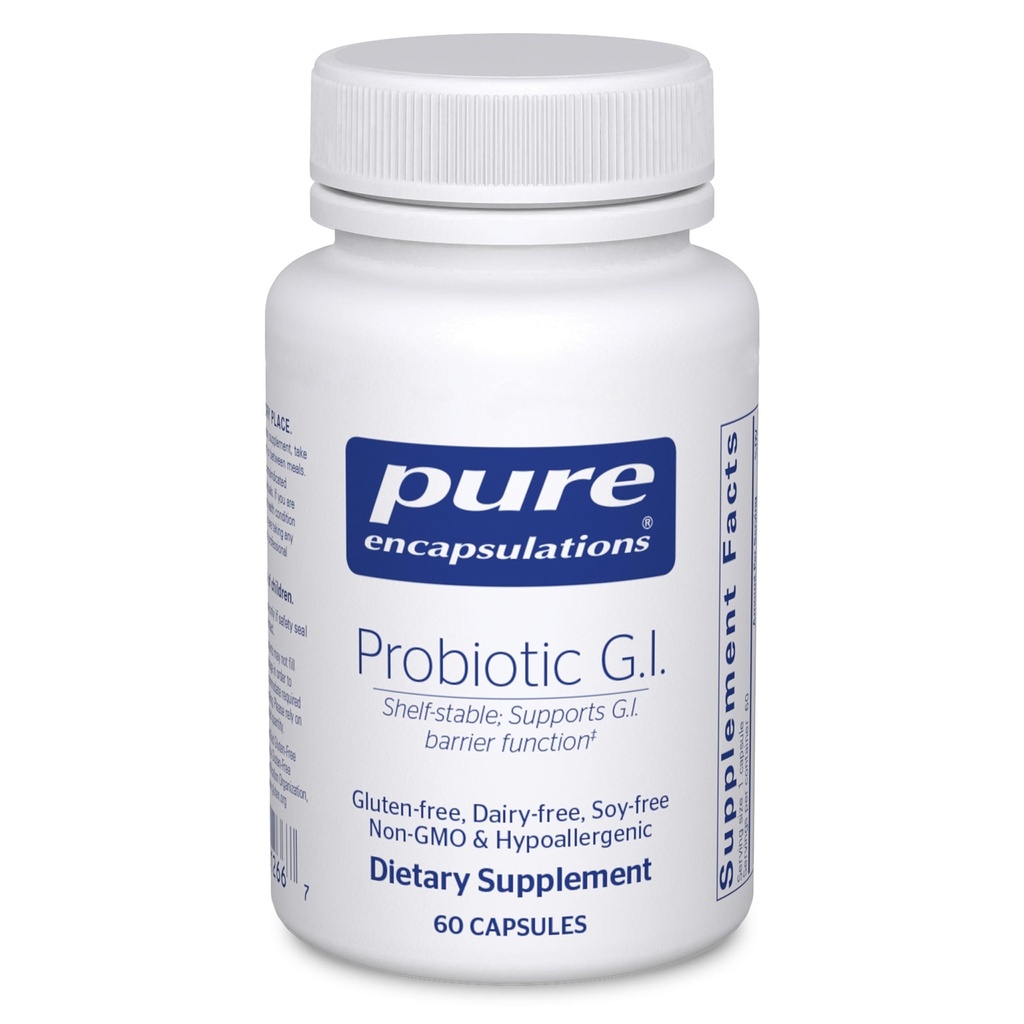 Pure Encapsulations Probiotic G.I. - 검증 된 건강 및 위장 지원을위한 선반 안정 Probiotic - Lactobacillus & Bifidobacterium - 60 캡슐