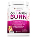 다 교원질 화상: Hyaluronic 산, 비타민 C, SOD B Dimpless, 유형 I, II, III, V 및 X, Caffeine 자유로운 Strawberry Lemonade를 가진 가수분해한 단백질 펩티드는 30의 서빙을 맛냈습니다