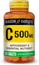 MASON NATURAL 비타민 C 500 mg - 건강한 면역 체계, 산화 방지제 및 정유, 250의 정제를 지원합니다