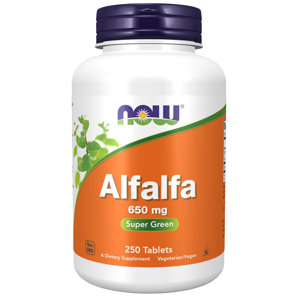 NOW 식품 보충제, Alfalfa 650 비타민 K의 mg 소스, Green Superfoods, 250 정제