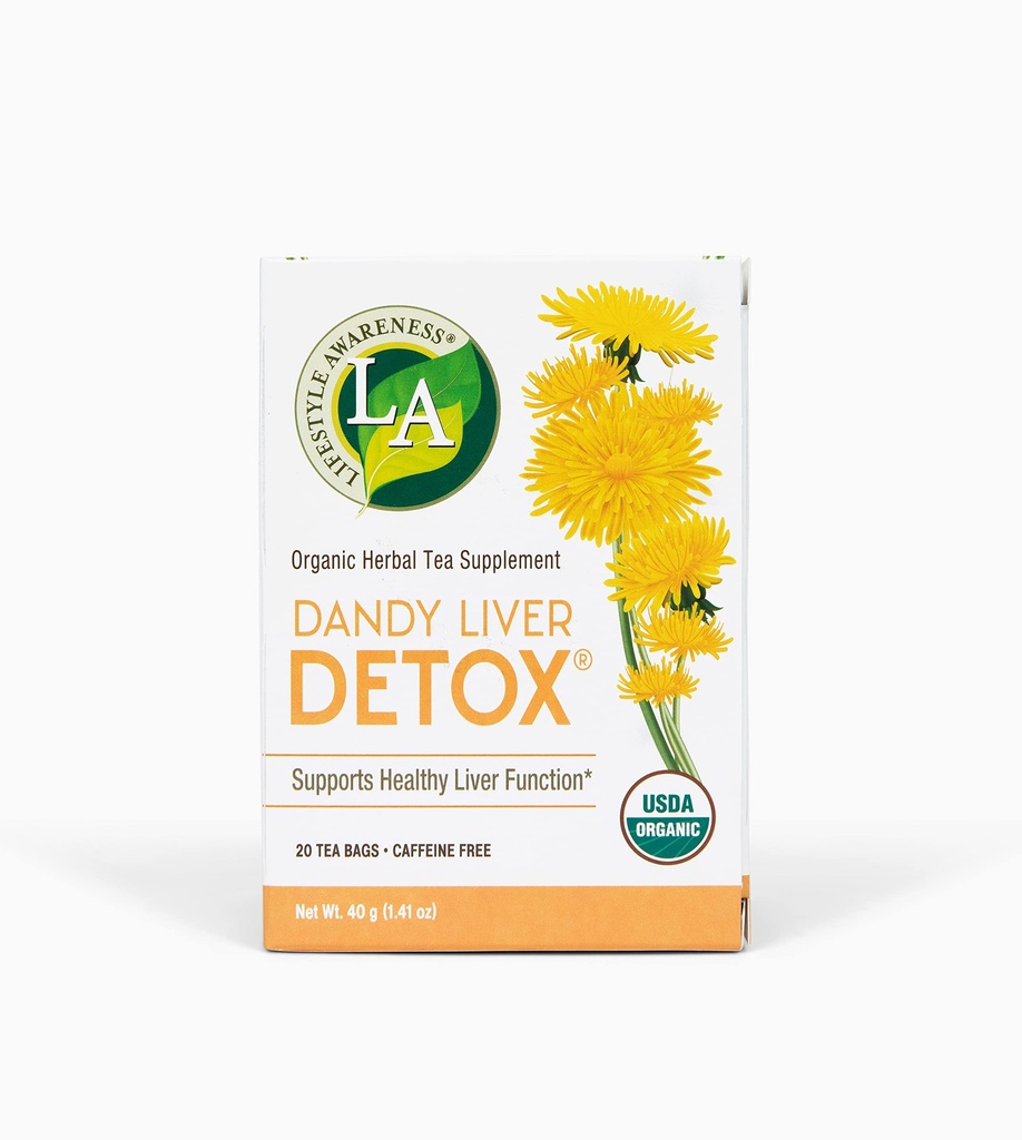 라이프 스타일 인식 차, 카페 무료 Dandy Liver Detox 차, 20 조사