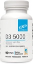 XYMOGEN D3 5000 - Bioavailable 비타민 D3 5000 IU (125 mcg) - 면역력, 뼈 + 심장 건강 (90 젤라틴 Softgels)를 지원하는 높은 힘 비타민 D 보충교재