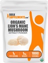 BulkSupplements.com 유기 사자 Mane 버섯 추출물 분말 - 사자 Mane 보충교재 분말, 사자 Mane 추출물 - 버섯 보충교재, 봉사 당 1000mg, 5kg (11 lbs) (포장 5)