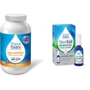 TheraTears 1200mg Omega 3는 눈 영양, 유기 Flaxseed Triglyceride 물고기 기름 및 비타민 E, 180 조사 & SteriLid Eyelid Cleanser 및 얼굴 세척을 위한, 자극하는 눈, 2개의 fl oz 살포를 위한 보충합니다