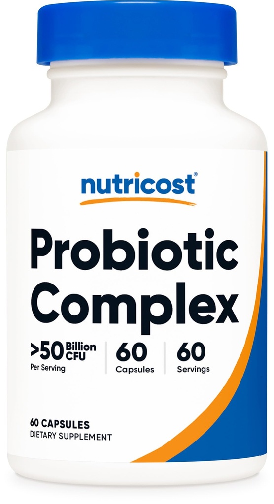 Nutricost Probiotic Complex - 50 억 CFU, 60 캡슐 - 남성과 여성을위한 Probiotic - 채식 캡슐, 비 GMO, 글루텐 무료