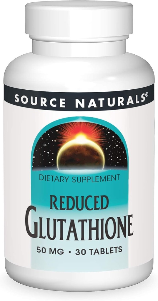 Source Naturals Glutathione, 간섭 지원, 50mg - 30 정제