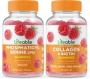 Lifeable Phosphatidylserine (PS) + 교원질 & Biotin의 Gummies 뭉치 - 중대한 Tasting, 비타민 보충교재, 글루텐 자유로운, GMO 자유로운, Chewable 거미