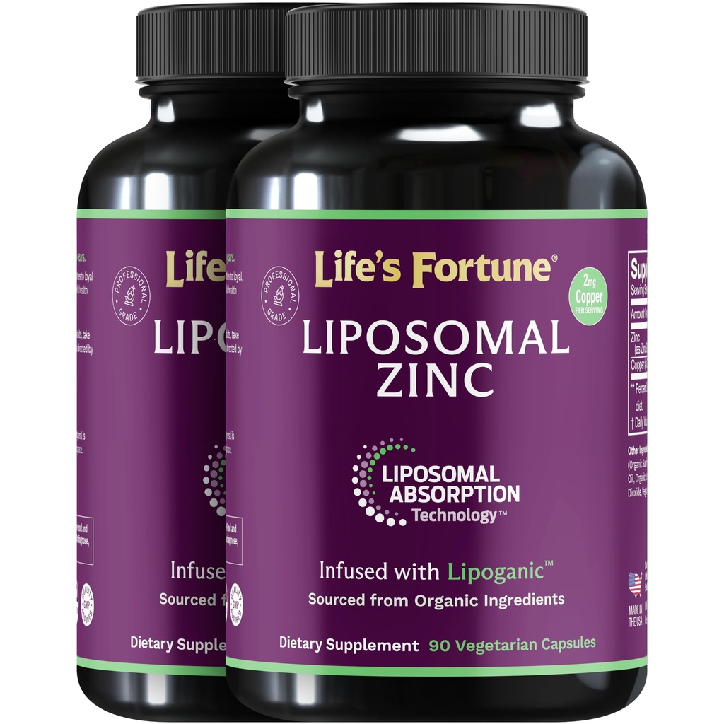 Liposomal 순수한 아연 Picolinate는 구리, 면역 지원, 대사 및 피부 건강을 가진 보충교재를 제거합니다 | 성인 남자 & 여자를 위한 높은 힘 | 강력한 산화 방지제 | 90의 캡슐 (포장 2)