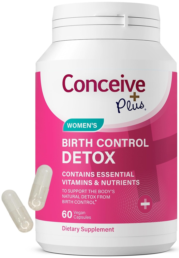 CONCEIVE PLUS Birth Control Detox Supplement - Prenatal Vitamins Best for Women - 지원 호르몬 균형 & Ovarian Health - 여성을위한 필수 보조 식품 - 60 캡슐