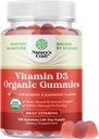 성인을 위한 성격 기술 유기 비타민 D Gummies - Vegan 비타민 D3 2000IU를 가진 매일 면역 지원 Gummies - 성인 웰니스 비 GMO 글루텐을 위한 USDA 유기 D3 자유로운 2 달 공급