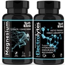2pk|높은 흡수 마그네슘 복합체 + 전해질 알약 - Mag Minerals Vitamin | Leg Cramps Sore Muscle Bone Support Endurance Recovery Nerve Health를 위한 프리미엄 마그네슘 시트레이트 산화물 보충