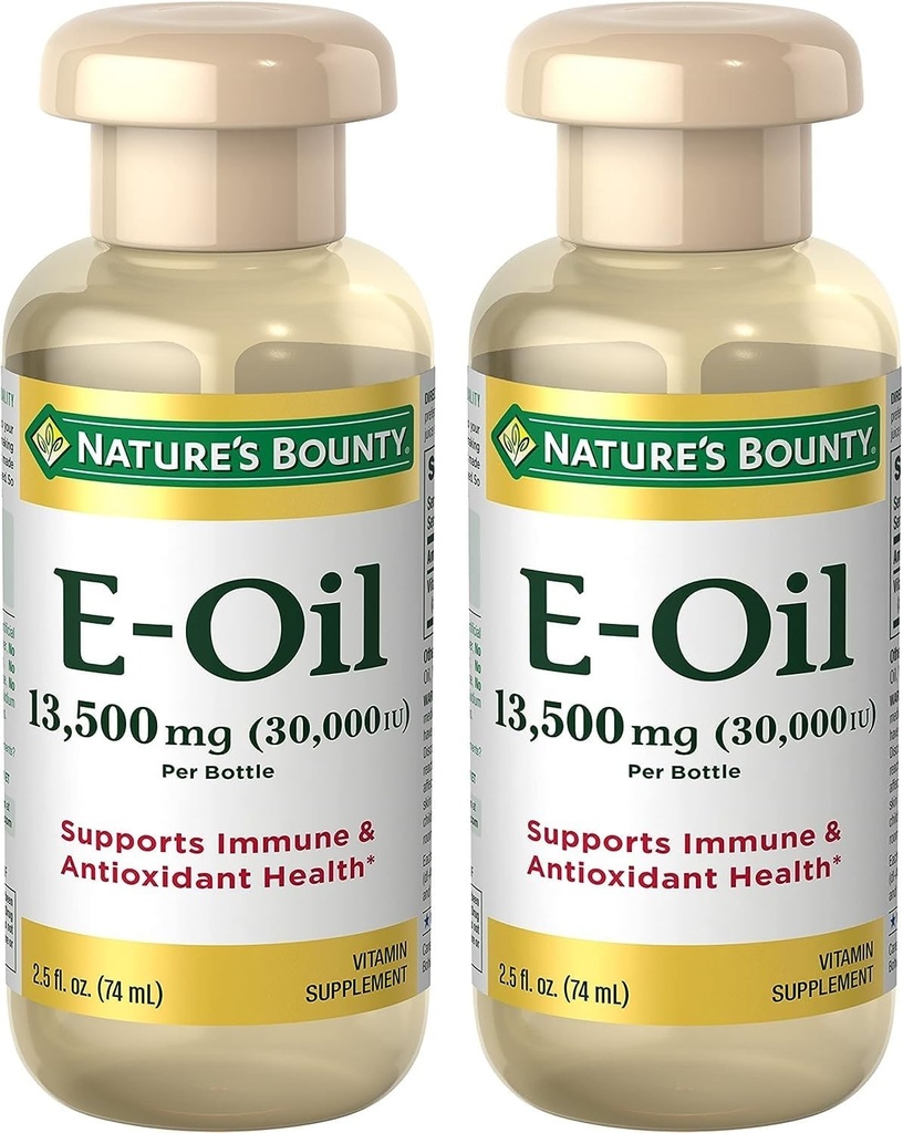 자연의 Bounty 비타민 E 기름, Immune & 산화 방지제, 30,000IU 비타민 E, 화제 구두, 2.5 fl Oz (2의 포장)를 지원합니다