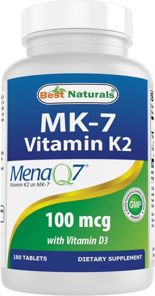 D3 보충교재 뼈와 심장 건강을 가진 제일 자연적인 비타민 K2 (MK7) (5000 IU 비타민 D3 & 100 mcg 비타민 K2 MK7), 180의 정제