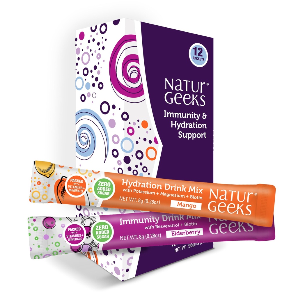 NutraGeeks Vegan Electrolytes Powder Packets – 인스턴트 히스에 대 한 Sugar-Free Electrolytes – Elderberry & Mango 맛과 Hydration 분말 – 설탕 없음, 12 서빙