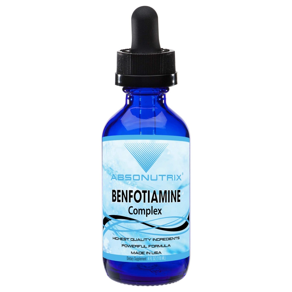 Absonutrix Benfotiamine Complex 300 mg, 4 Fl Oz 병, 200 서빙, 높은 Bioavailability, 유력한 성분, 빠른 흡수, Cruelty-Free, 비 GMO, 제 3 자 테스트, GMP 인증, 미국에서 만든