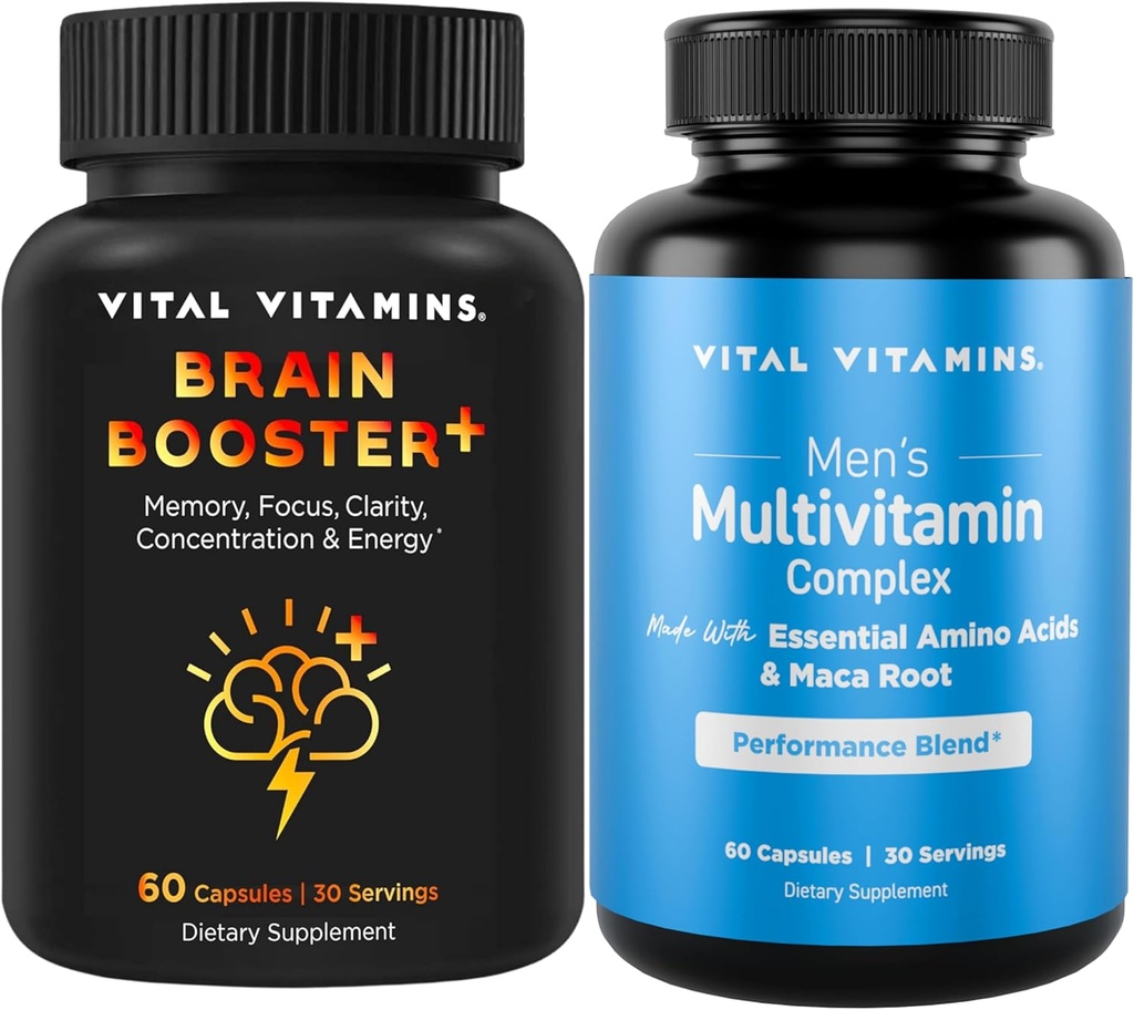 바이탈 비타민 뇌 부스터 플러스 + 남자의 Multivitamins