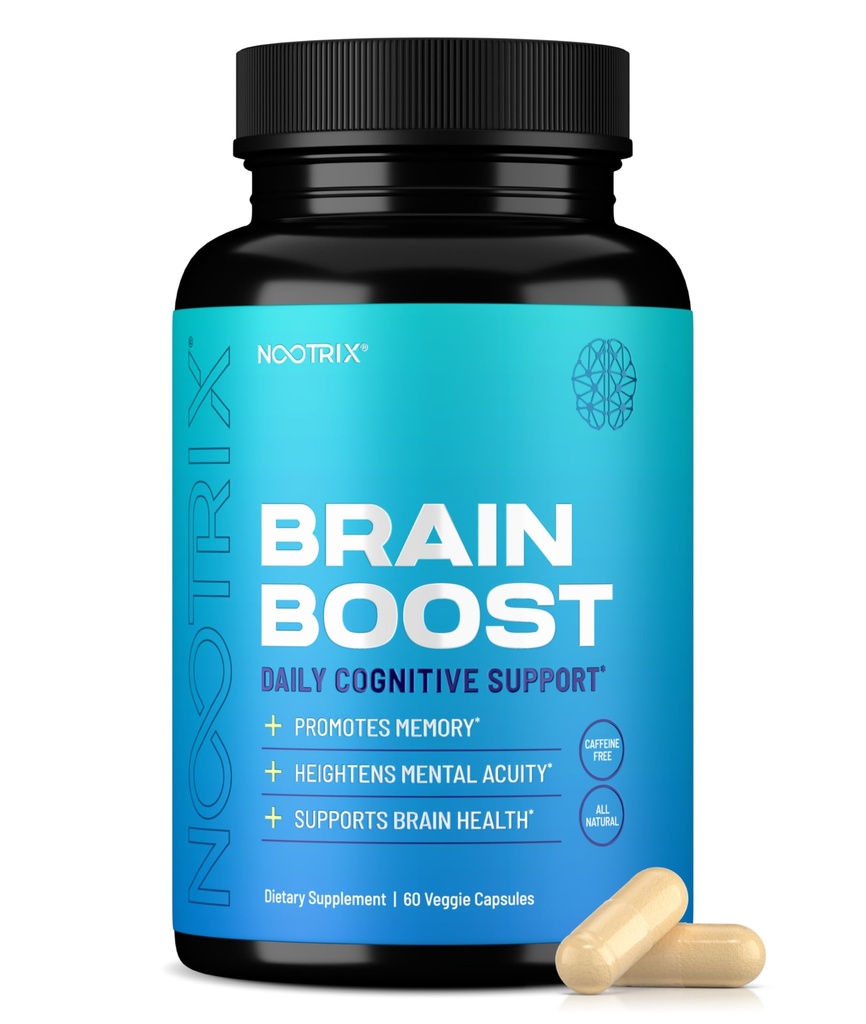 Nootrix 두뇌 부스트 Nootropic 보충교재 | 지원 기억, 정신 초점, 인지 건강 & 에너지 | 촉진 건강한 무드 & 두뇌 기능 | Ginkgo Biloba & DMAE | 60 캡슐
