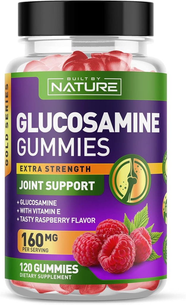 비타민 E를 가진 글루코사민 Gummies - 진보된 합동 지원 거미 보충교재, 높은 힘 산화 방지제, 뒤, 무릎, 손을 위한 안락 - 120 Gummies