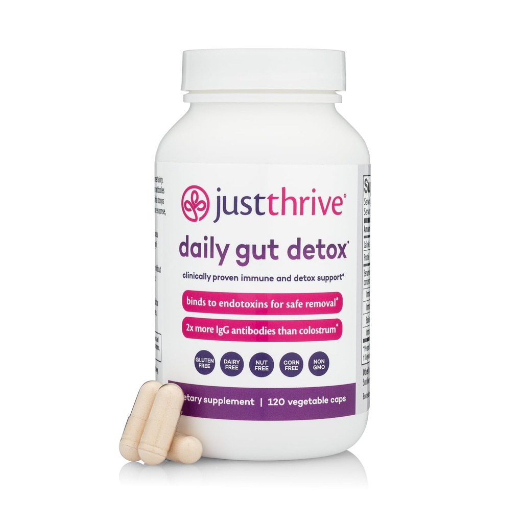 Just Thrive - 궁극적 인 IgG - 완전한 면역 지원 보충교재 - Detox 공식, 120 식물성 캡슐