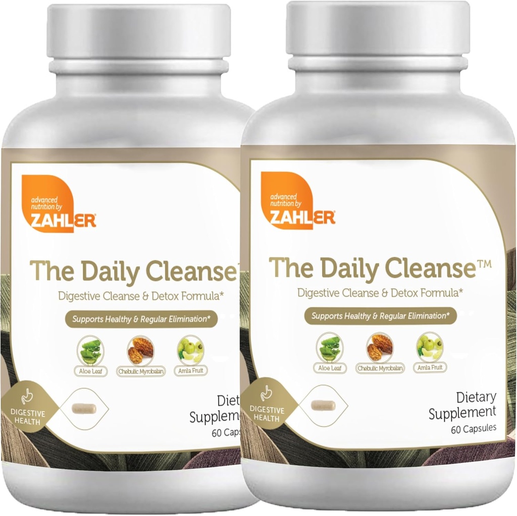Zahler Daily Cleanse, Digestive Cleanse & Detox Formula, 건강한 일반 제거, 120 캡슐 지원