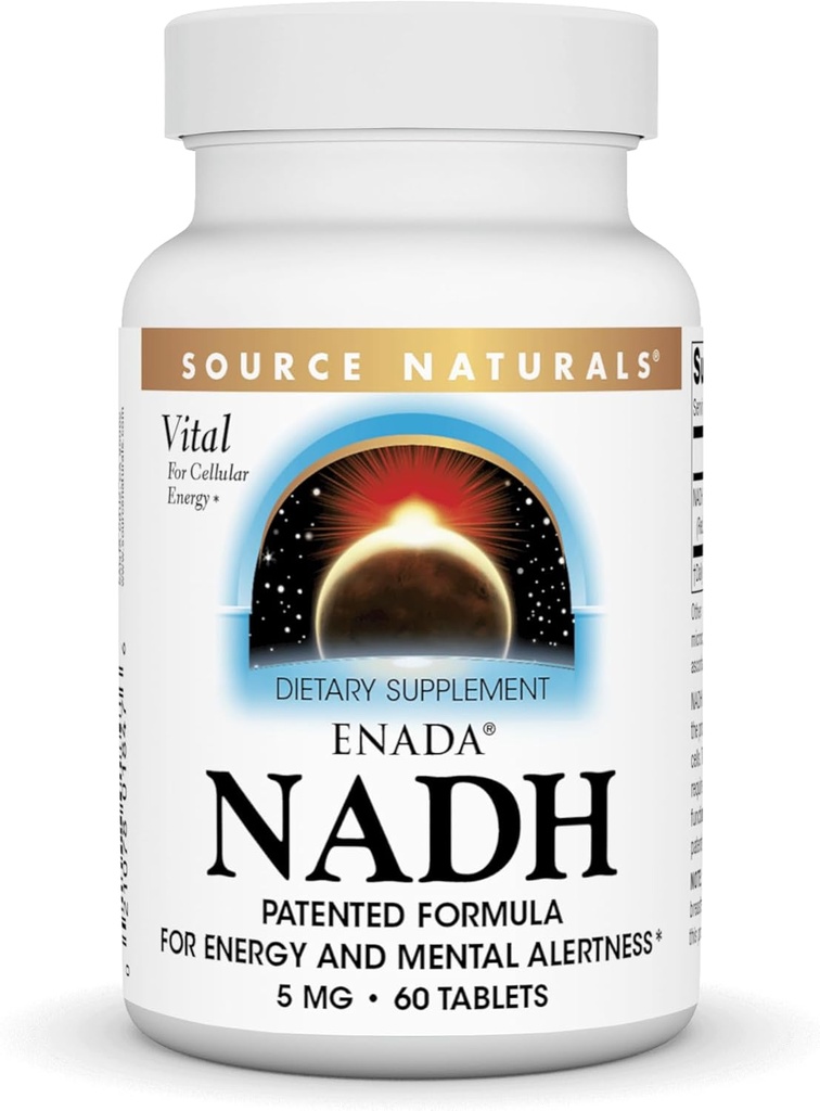 근원 Naturals Enada NADH 5mg의 60의 정제