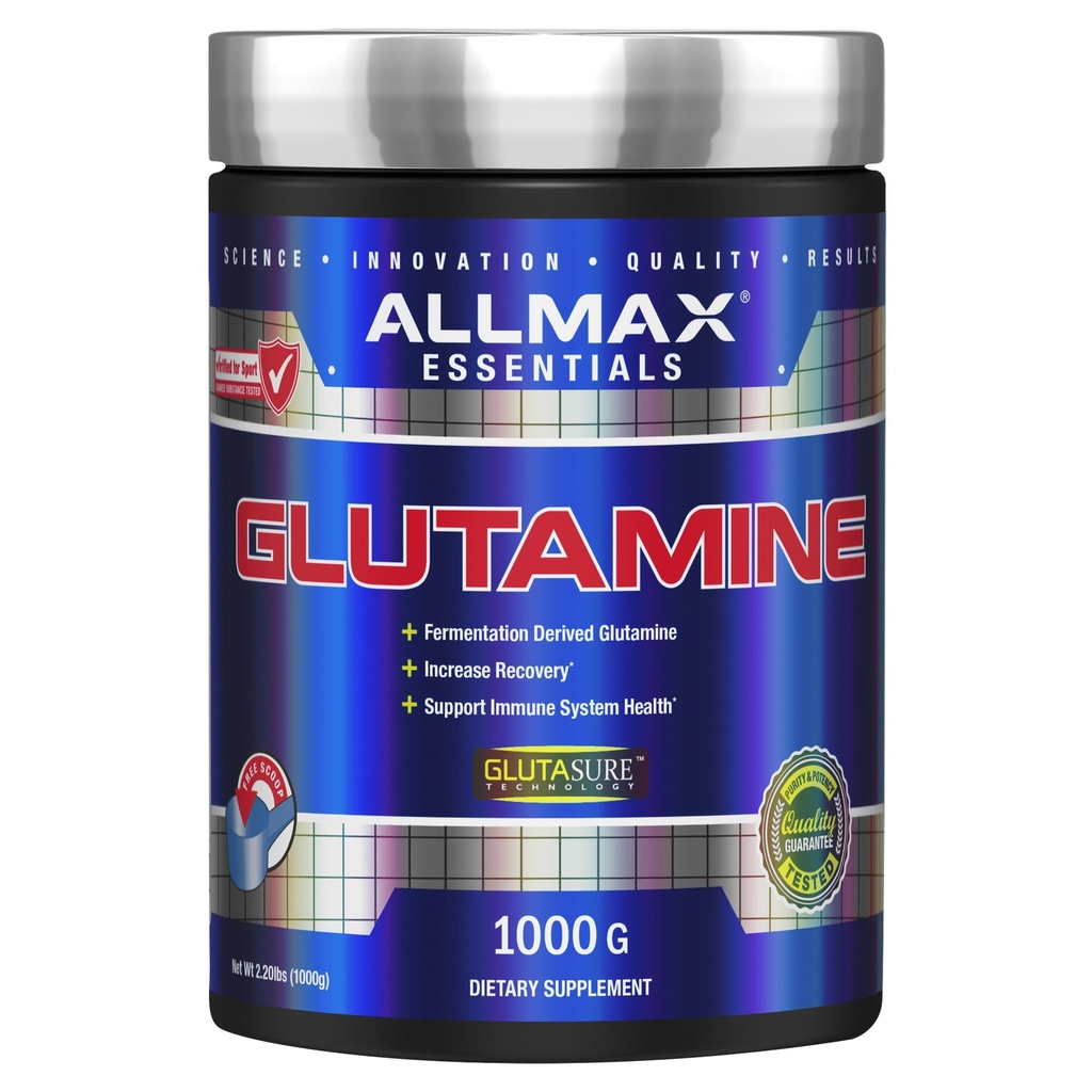 ALLMAX 영양 L - 글루타민 분말, 근육 회복 공식, 글루텐 자유로운, 채식주의자, 1000 그램
