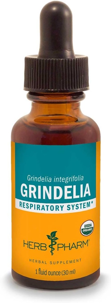 호흡 시스템 지원을위한 허브 Pharm Grindelia 액체 추출물 - 1 Ounce (DGRIND01)