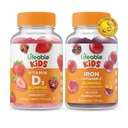 Lifeable Vitamin D Kids + Iron & Vitamin C Kids, Gummies Bundle - 훌륭한 타스팅, 비타민 보충, 글루텐 무료, GMO 무료, Chewable Gummy