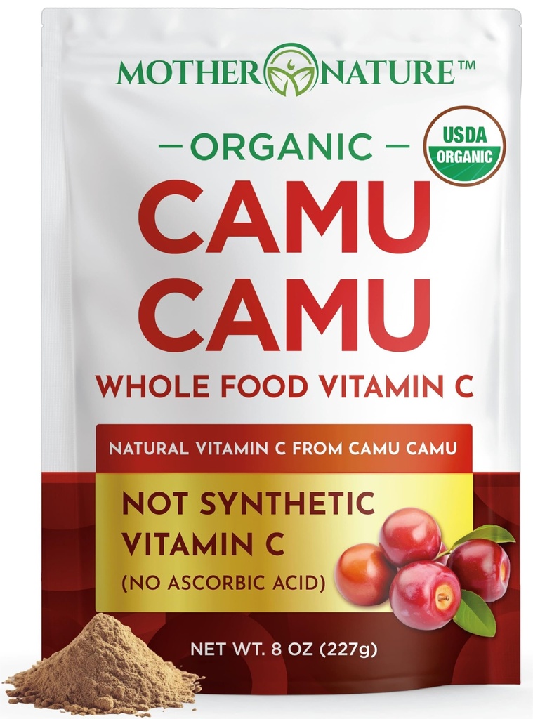 Camu Camu 분말 유기 비타민 C - 8개 oz 부대 45 서빙 - 익지않는 Camu Camu 베리, Immune 지원을 위한 자연적인 VIT C 보충교재 분말 - Vegan, 비 GMO