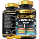 남성과 여성을 위한 글루코사민 MSM 보충교재 - 11in1 공식 - 마그네슘, 심황, Boswellia, Quercetin, Burdock 뿌리 및 더 많은 것에 결합하십시오| 합동 & 기동성 지원 - 150의 캡슐