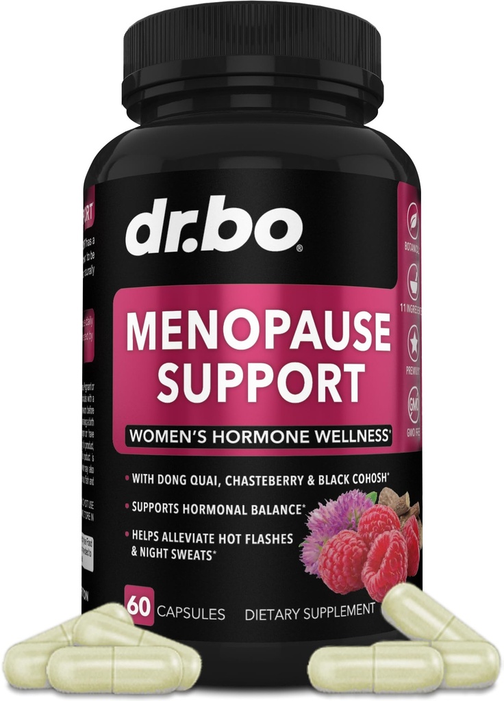 Menopause는 여성 지원 환약을 위한 보충 교재 - 뜨거운 섬광을 위한 자연적인 Menopause 기복, 밤 땀 & Dong Quai, Chasteberry & 검정 Cohosh - 여성 보충교재를 위한 호르몬 균형