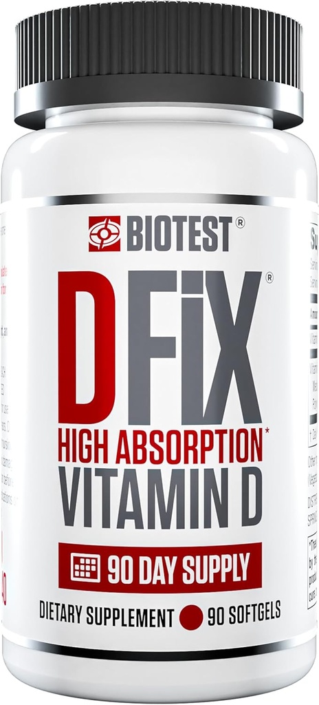 Biotest D 수정 - 5000 IU 높은 흡수 비타민 D3, 90 서빙 - 90 Softgels