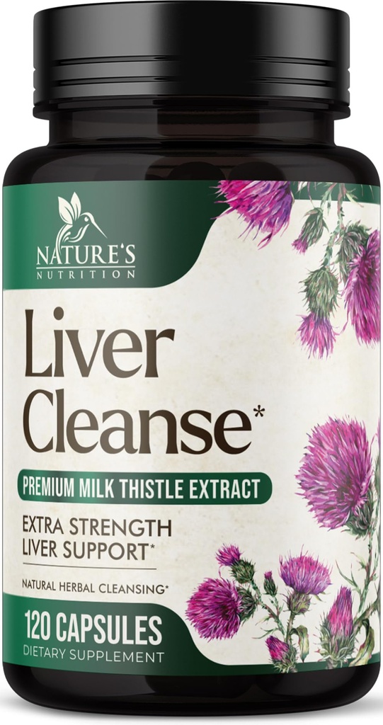 Liver Cleanse Detox & Repair Formula - 20in-1 Silymarin Milk Thistle, Dandelion Root, Artichoke Extract, Turmeric, Choline, & Beetroot - 120 Veggie 캡슐과 고급 간섭 지원 보충