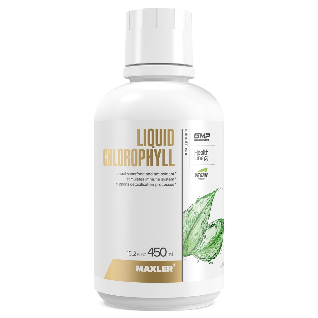 Maxler Chlorophyll 액체 자연적인 풍미 - 몸 냄새 & 나쁜 숨 보충교재를 위한 내부 탈취제 - 채식주의자 액체 클로로필 - 1 서빙 (15 서빙) 당 클로로필린의 132 mg - 15.2 fl oz