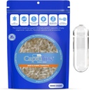 Capsuline 크기 0 빈 젤라틴 캡슐, Clear - 10000 카운트 | 글루텐 무료, 고셔, 비 GMO 인증 | DIY 보충 충전을위한 순수한 붕소 알약 캡