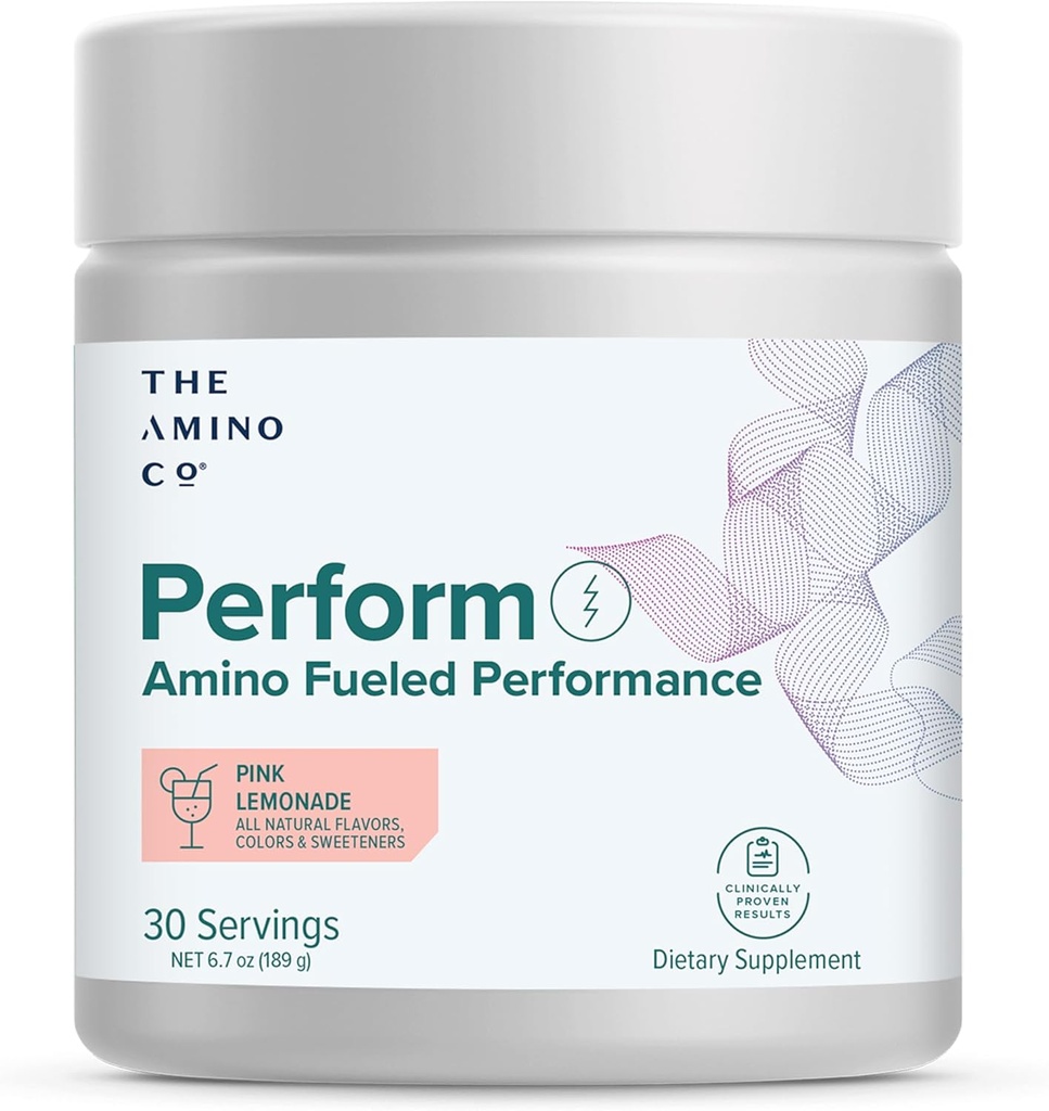 Amino CO - EAA와 Pre-Workout Powder, 남성 및 여성을위한 Stevia-Sweetened 에너지 지원 - 핑크 레몬 (6.7 oz)
