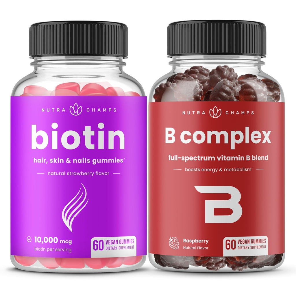 NutraChamps Biotin & B 복합 Gummies