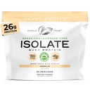 근육 Feast Grass-Fed Whey Protein Isolate, 모든 천연 호르몬 무료 Pasture 절상, 남성과 여성을위한 Whey Isolate Protein Powder, Gluten-Free, Delicious Isolate Protein - 바닐라, 2lb