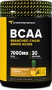 Primaforce BCAA 분말 (Pineapple Mango) (30 서빙) - 7000MG 2 : 1 : 1 BCAAs, 아미노 산과 실제 소금과 함께 포스트 운동 회복 음료 & 여성
