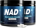 NAD+ 보충교재 1000mg - Nicotinamide Riboside (NR)와 Resveratrol, 여자 & 남자를 위한 순수한 유기 성분의 Liposomal NAD 건강한 시효, 뇌 및 세포질 에너지, 80의 캡슐 (2Pcs)