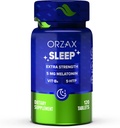 ORZAX 수면 - 멜라토닌 5 mg, 비타민 B6 및 5-HTP 보충 - 성인을위한 편안한 수면 비타민 (120 정제)