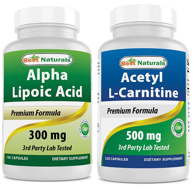 제일 자연적인 알파 Lipoic 산 300 mg & 아세틸 L 카르니틴 500 Mg