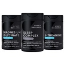 Sports Research Double Strength L-Theanine Supplement Softgels for Focus & Relaxation, Restful Sleep & Enzymatic Process + Sleep Complex Melatonin-Free Vegan 캡슐에 대한 마그네슘 글리세라이드