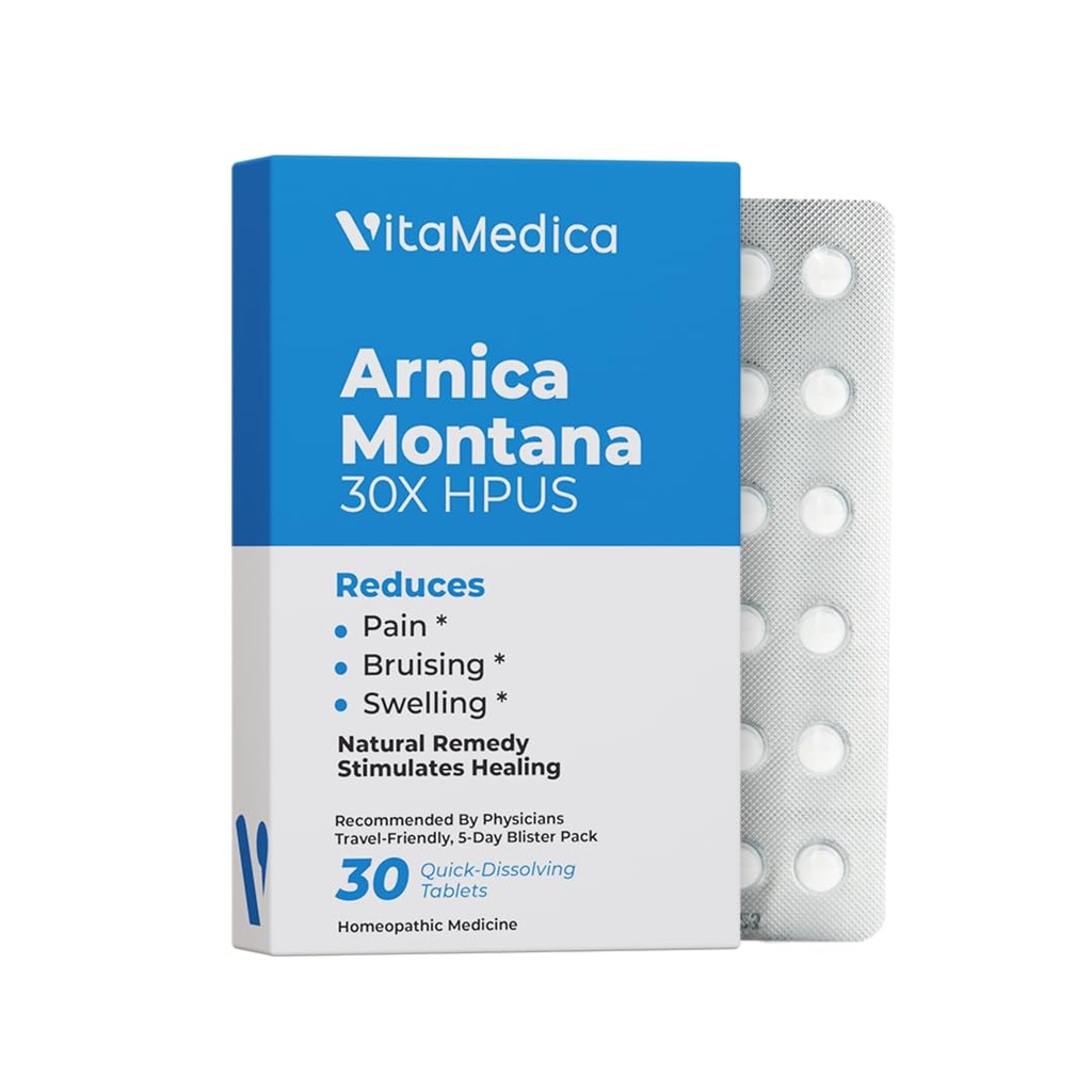Arnica 몬타나 30X HPUS의 임상 급료, 빠른 용해 정제, 5 일 회복은 수술 후에 고통과 Bruise 기복을 위한 팩 또는 부상, 자연적인 치유, Stomach에 Gentle - 30 조사를 녹입니다