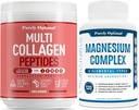 Purely Optimal Premium Multi Collagen Powder + Premium Magnesium Complex - 마그네슘 시트레이트, 말레이트, 근육 휴식 - 120 캡